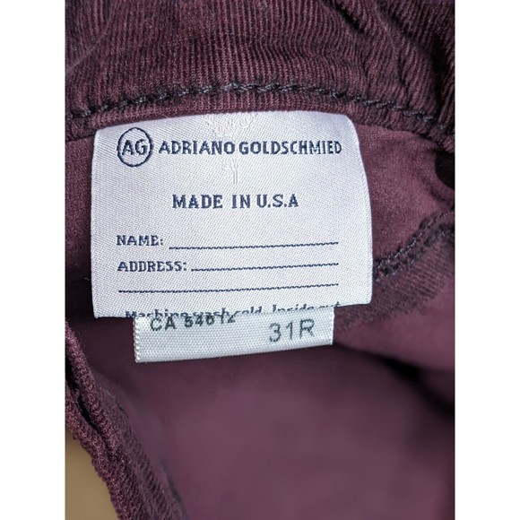 AG The Legging Super Skinny Corduroy Pants , Cords Women's Size 31R Wine - Picture 7 of 16